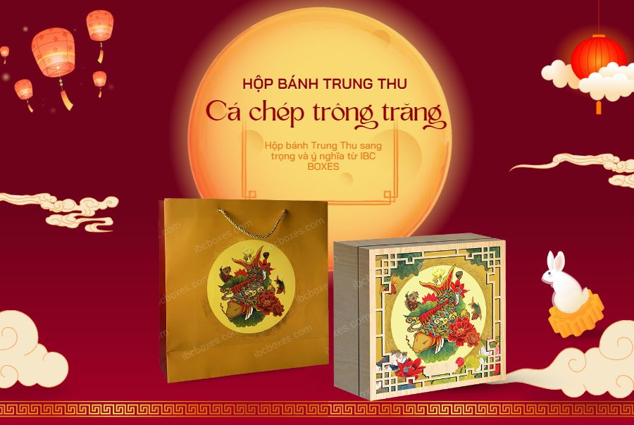 Hộp bánh trung thu cá chép trông trăng