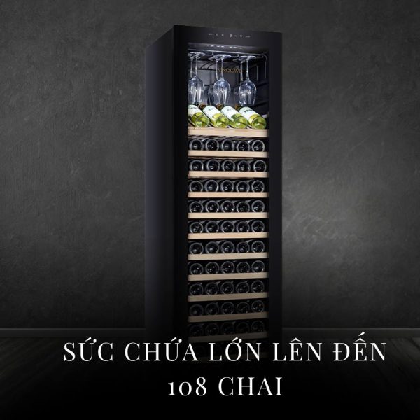 Tủ rượu vinocave 108  chai có sức chứa lớn